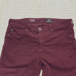 AG CORDS. Maroon, wine color 28R Good used Cond